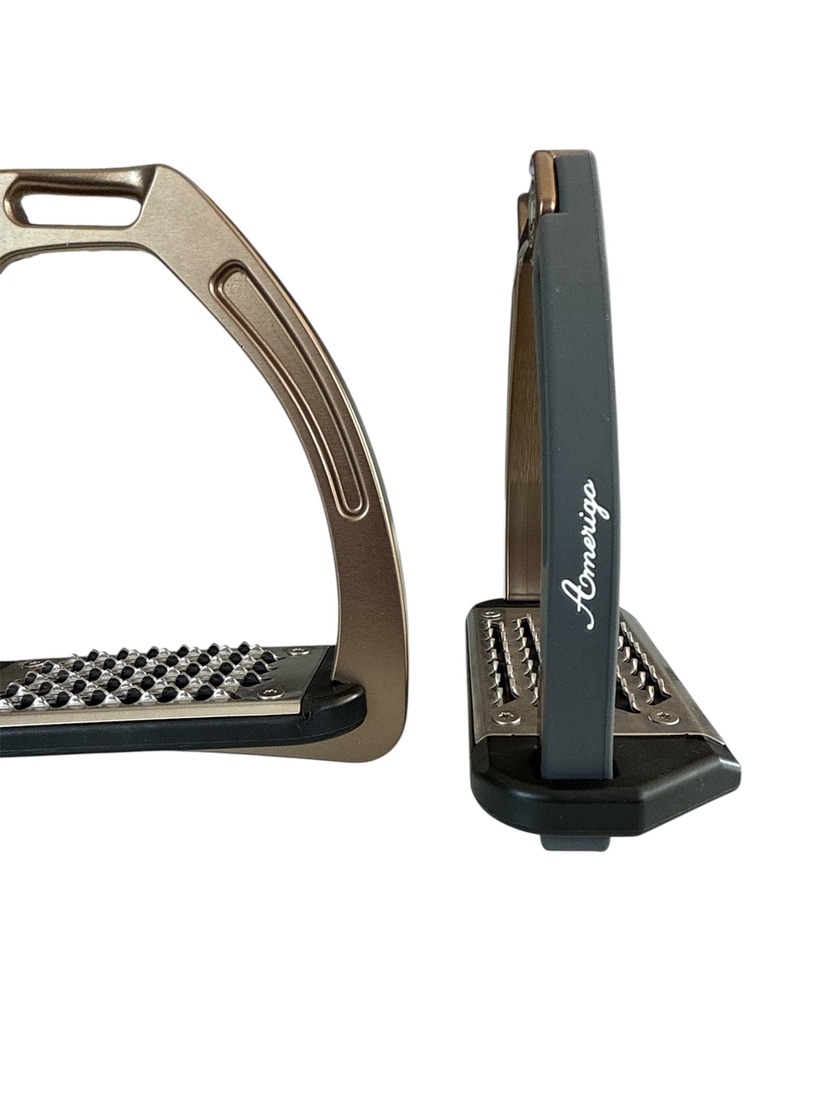 Nylon Balanced Safety Stirrup Brons/Grå AM