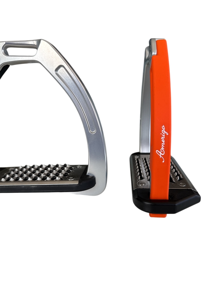 Nylon Balanced Safety Stirrup Ljus Titan/Orange Amerigo