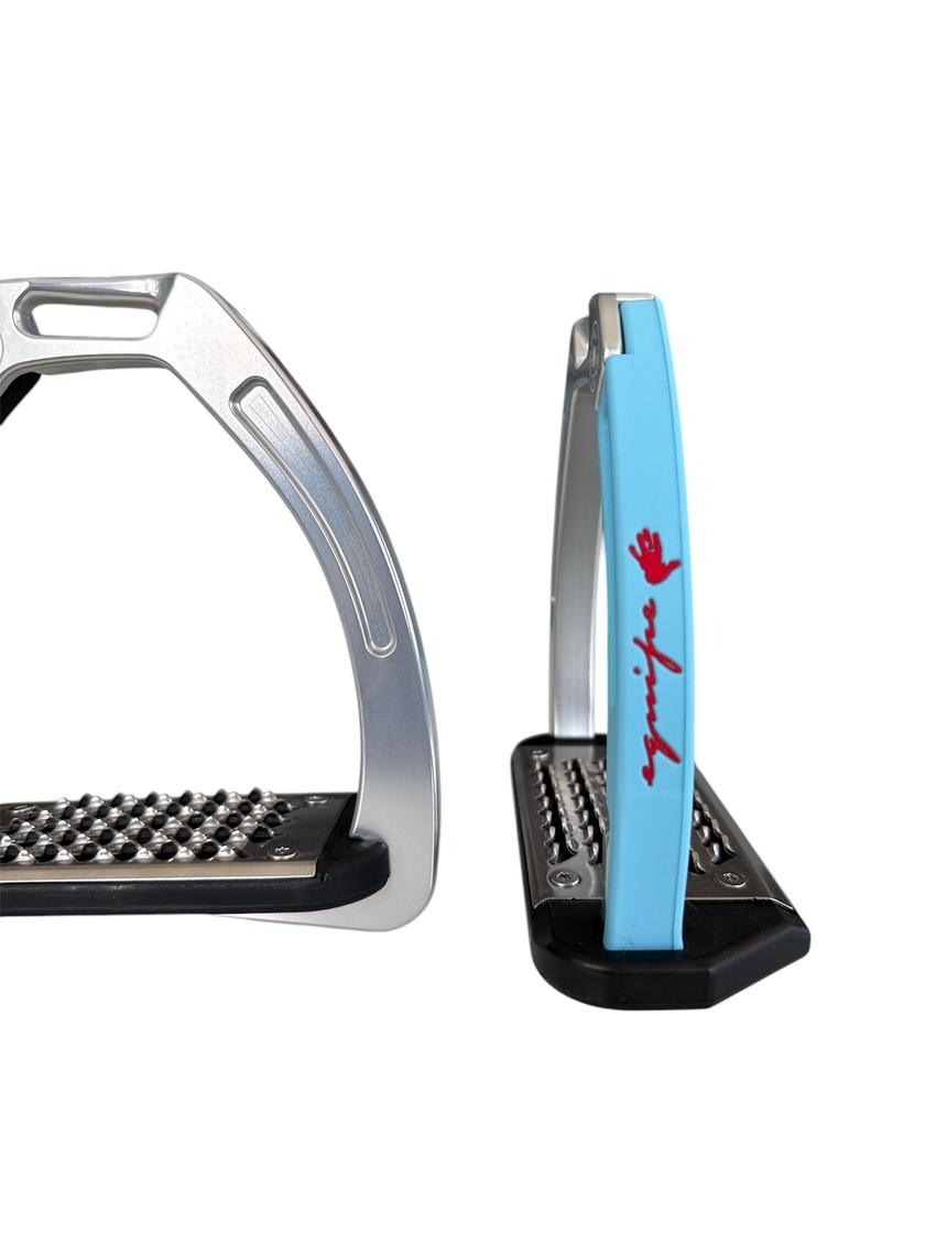 Nylon Balanced Safety Stirrup Ljus Titan/Ljusblå Equipe