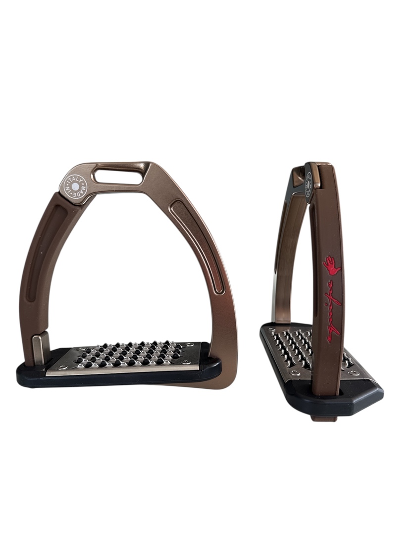 Nylon Balanced Safety Stirrup Brun/Grå Equipe