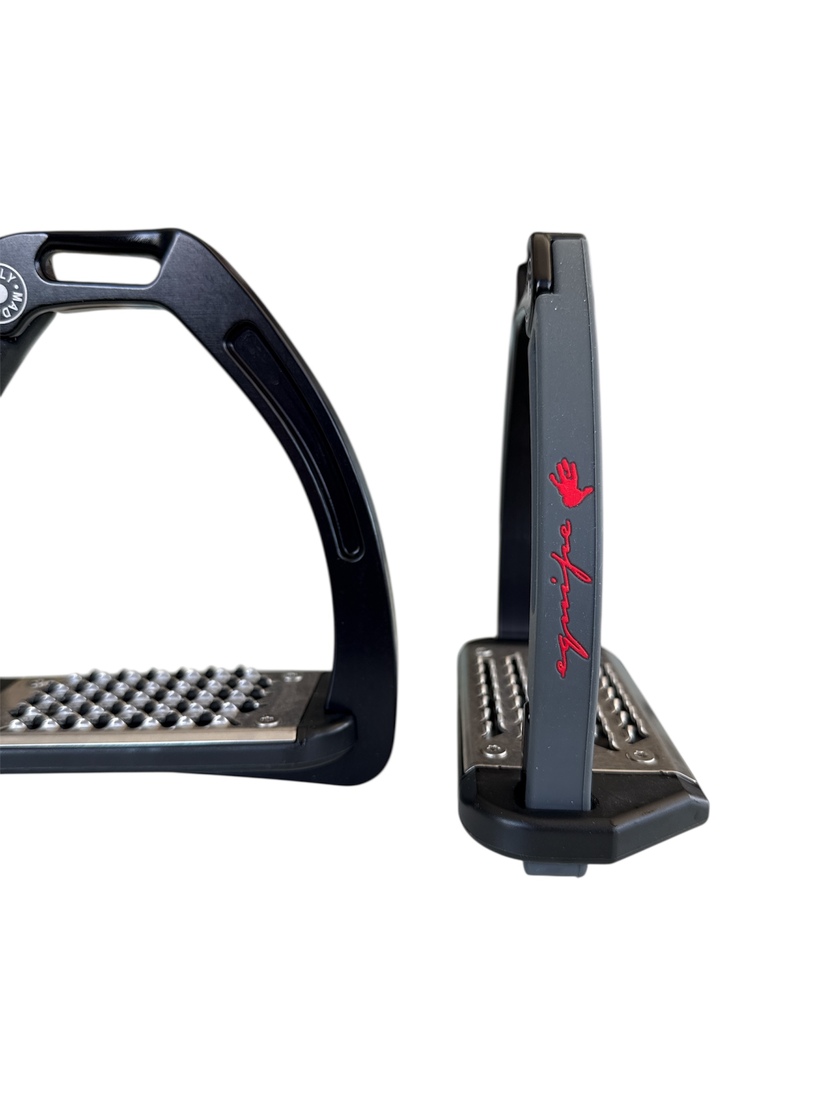 Nylon Balanced Safety Stirrup Svart/Grå Equipe