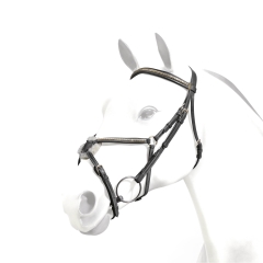 Träns Mexikanskt Klinker Cob Svart Mässingspännen