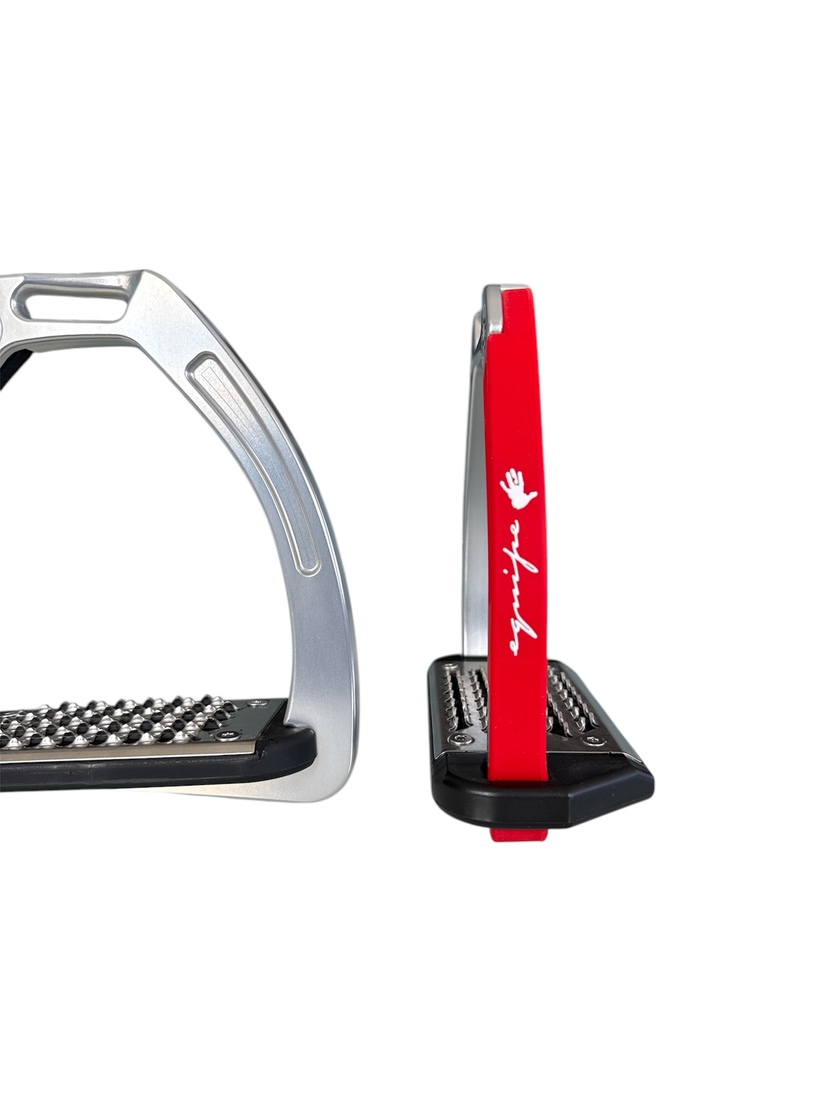 Nylon Balanced Safety Stirrup Ljus Titan/Röd Equipe