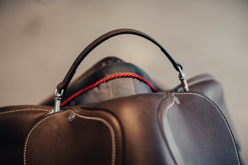 Läderrem Säkerhetshandtag Brun silver