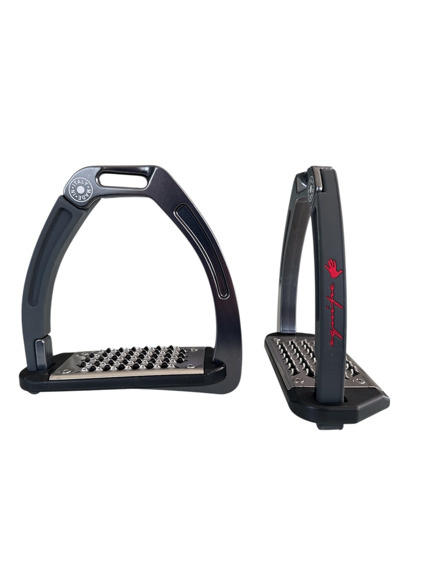 Nylon Balanced Safety Stirrup Mörk Titan/Grå Equipe