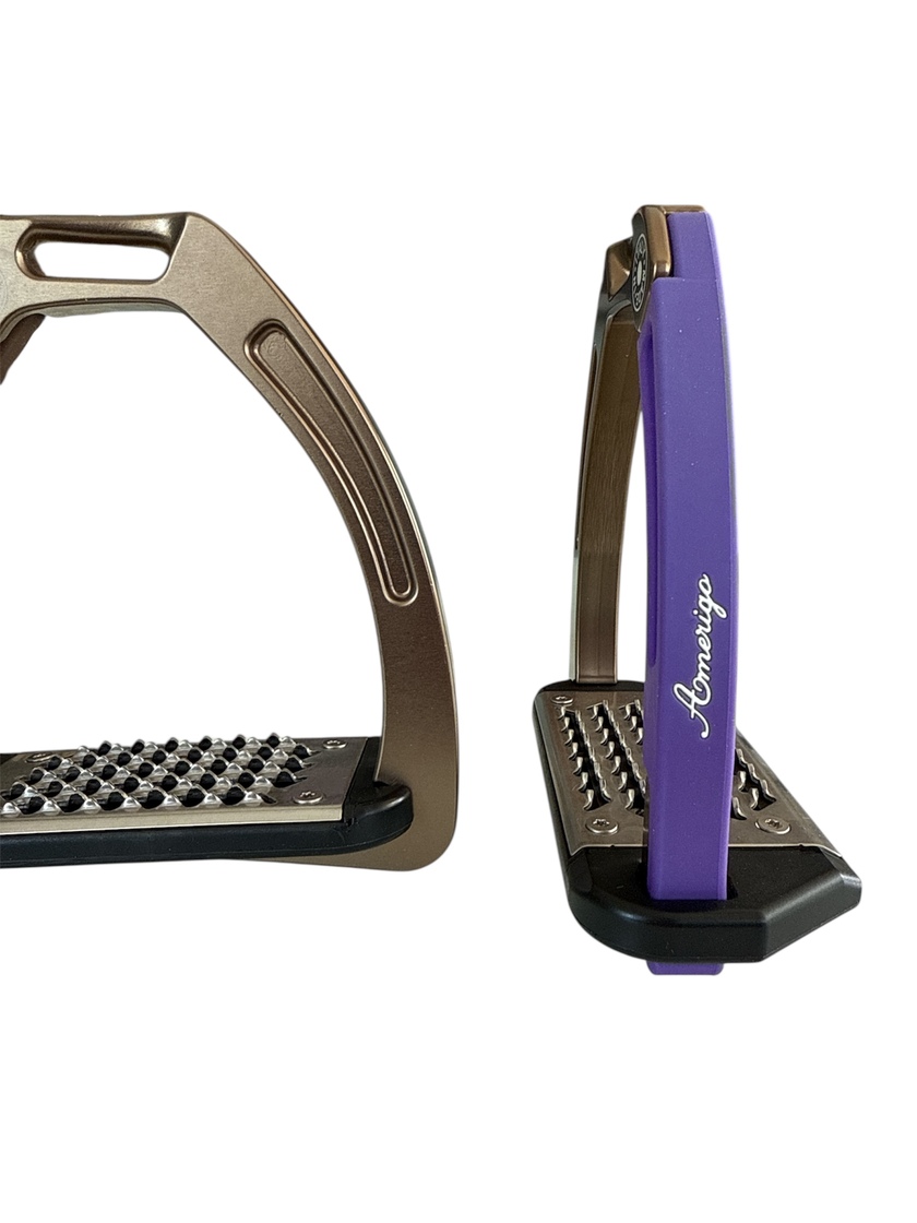 Nylon Balanced Safety Stirrup Brons/Lila Amerigo