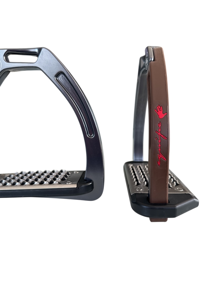 Nylon Balanced Safety Stirrup Mörk Titan/Brun Equipe