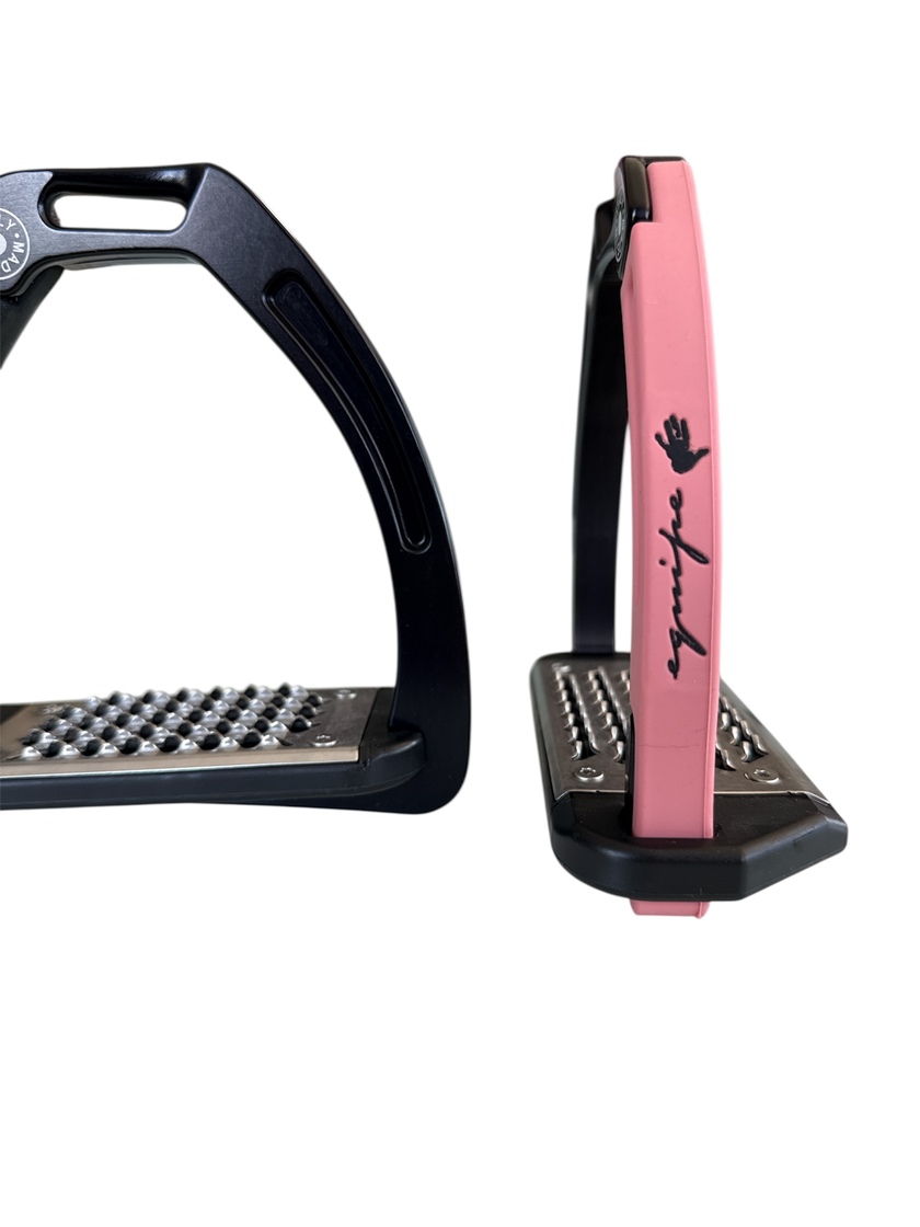 Nylon Balanced Safety Stirrup Svart/Rosa Equipe