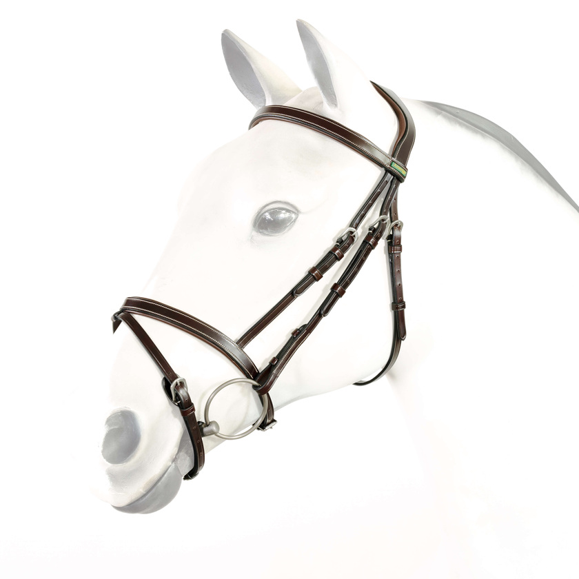 Amerigo Flash Bridle With Anatomic Headpiece Full Brun Silver