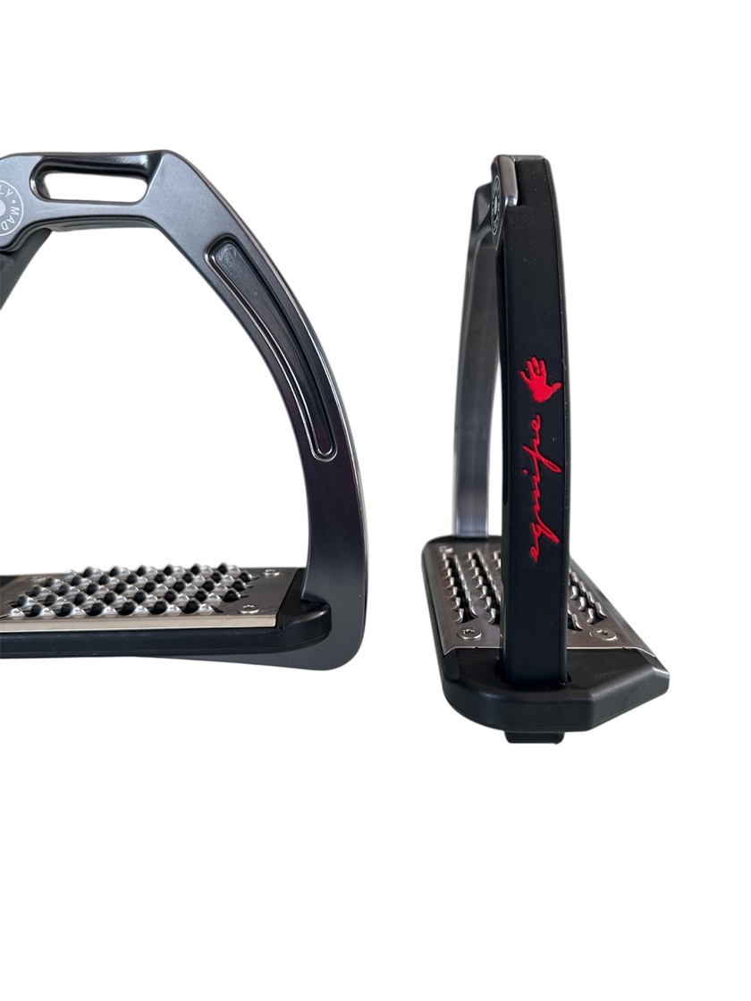 Nylon Balanced Safety Stirrup Mörk Titan/Svart Equipe