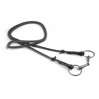 Tyglar Gummi Insida 5/8 med Silverspänne Cob Svart