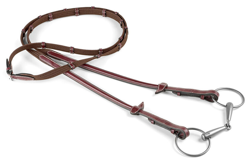 Tyglar Tyg Med Stopp 5/8" med Silverspänne Cob Brun