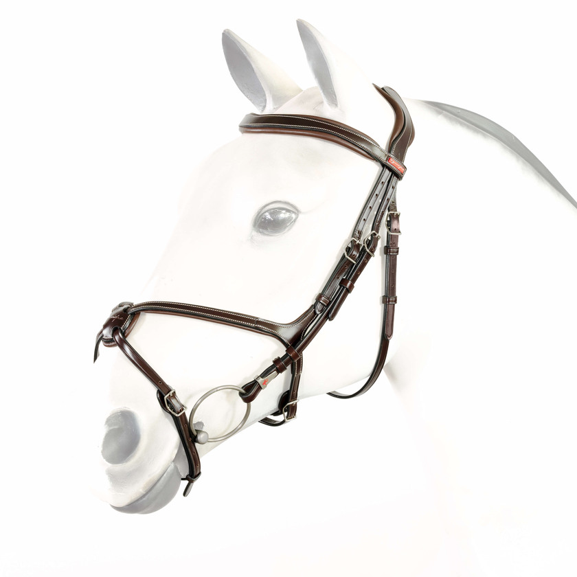 Mexican Bridle w. Anatomic Headpiece Full Svart Silver