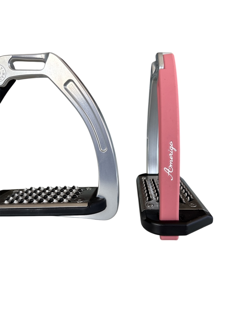 Nylon Balanced Safety Stirrup Mörk Titan/Rosa Amerigo