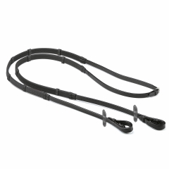 Tyglar Gummi Med Stopp Emporio med Silverspänne Cob Svart