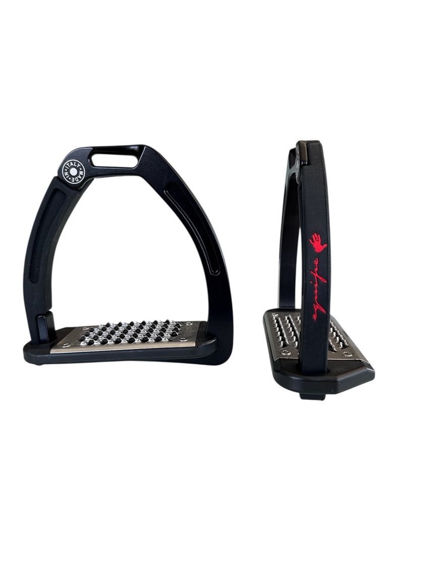 Nylon Balanced Safety Stirrup Svart/Grå Equipe