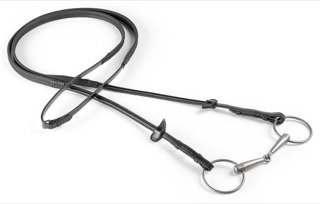 Tyglar Gummi 5/8" med Silverspänne Cob Svart