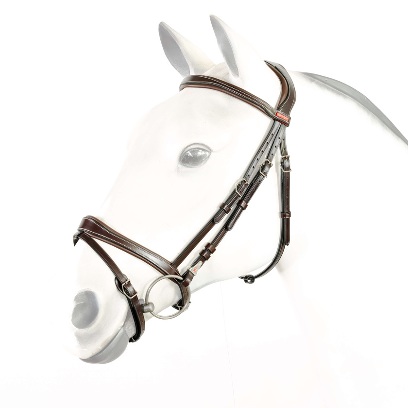 Flash Bridle w. Anatomic Headpiece Full Svart Silver