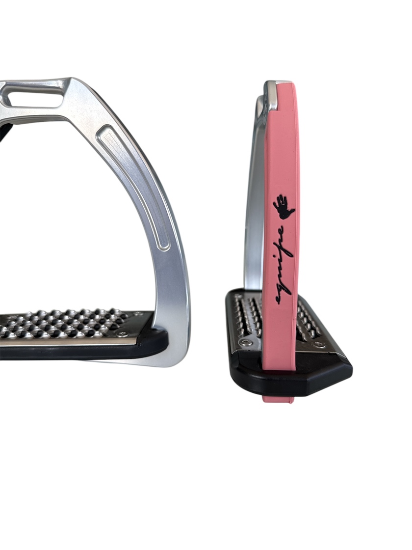 Nylon Balanced Safety Stirrup Ljus Titan/Rosa Equipe