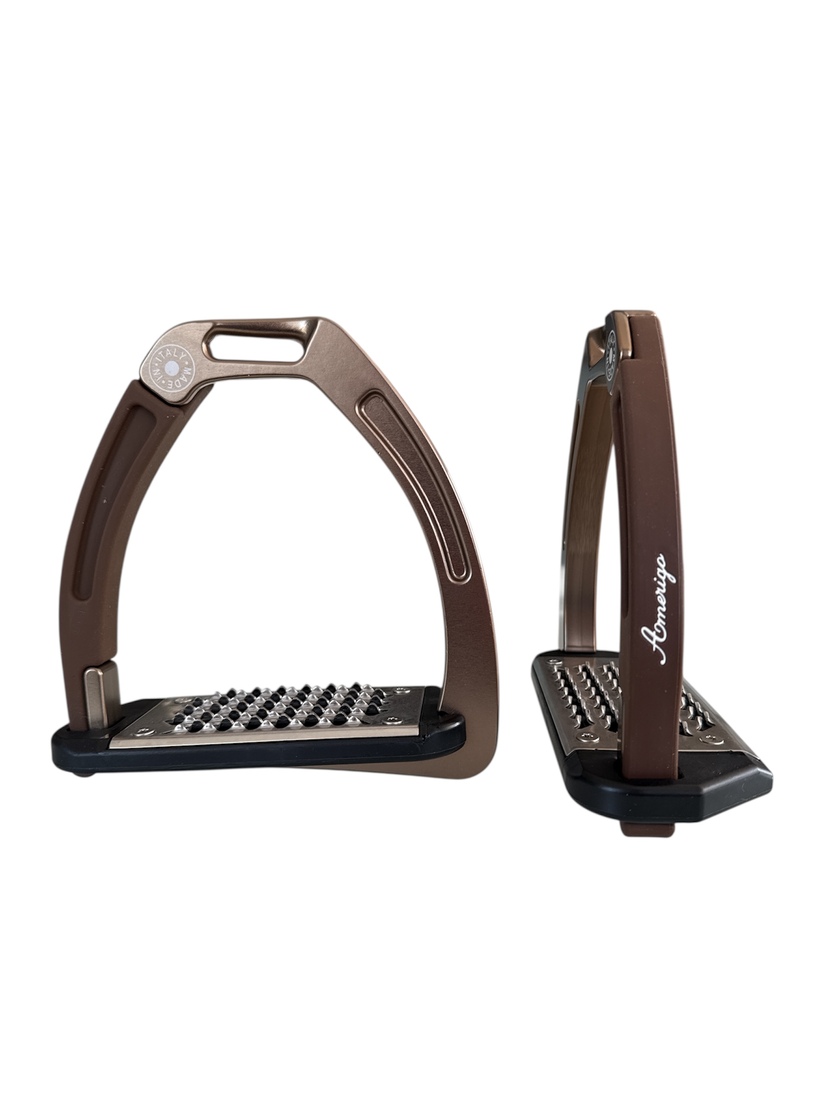 Nylon Balanced Safety Stirrup Brons/Grå AM