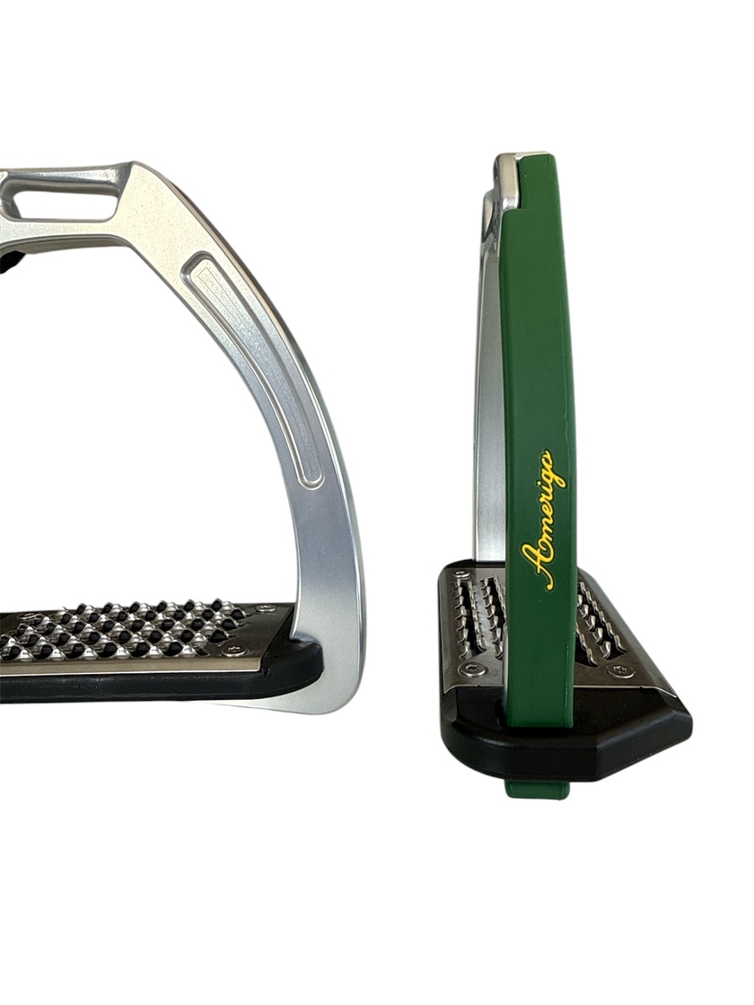 Nylon Balanced Safety Stirrup Ljus Titan/Grön AM