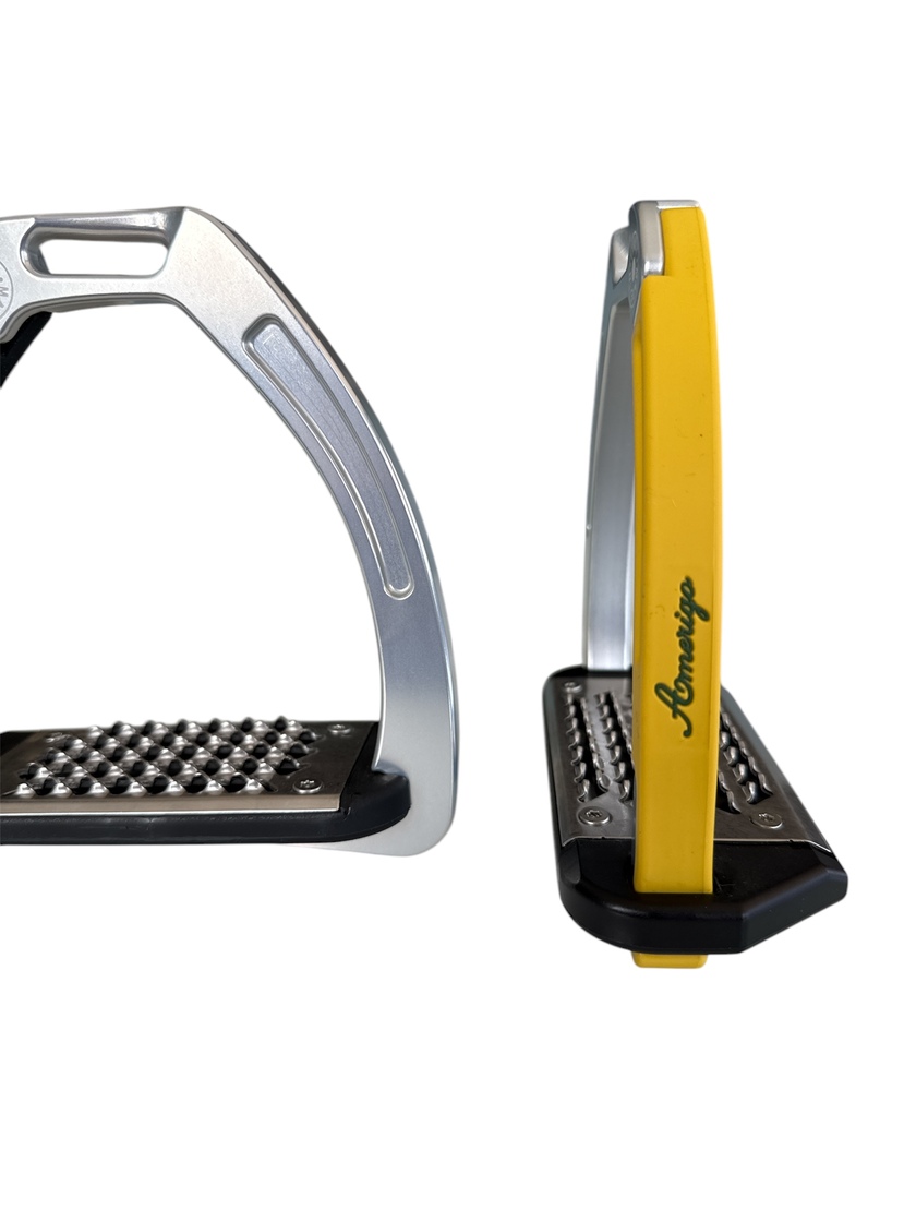 Nylon Balanced Safety Stirrup Ljus Titan/Gul Amerigo