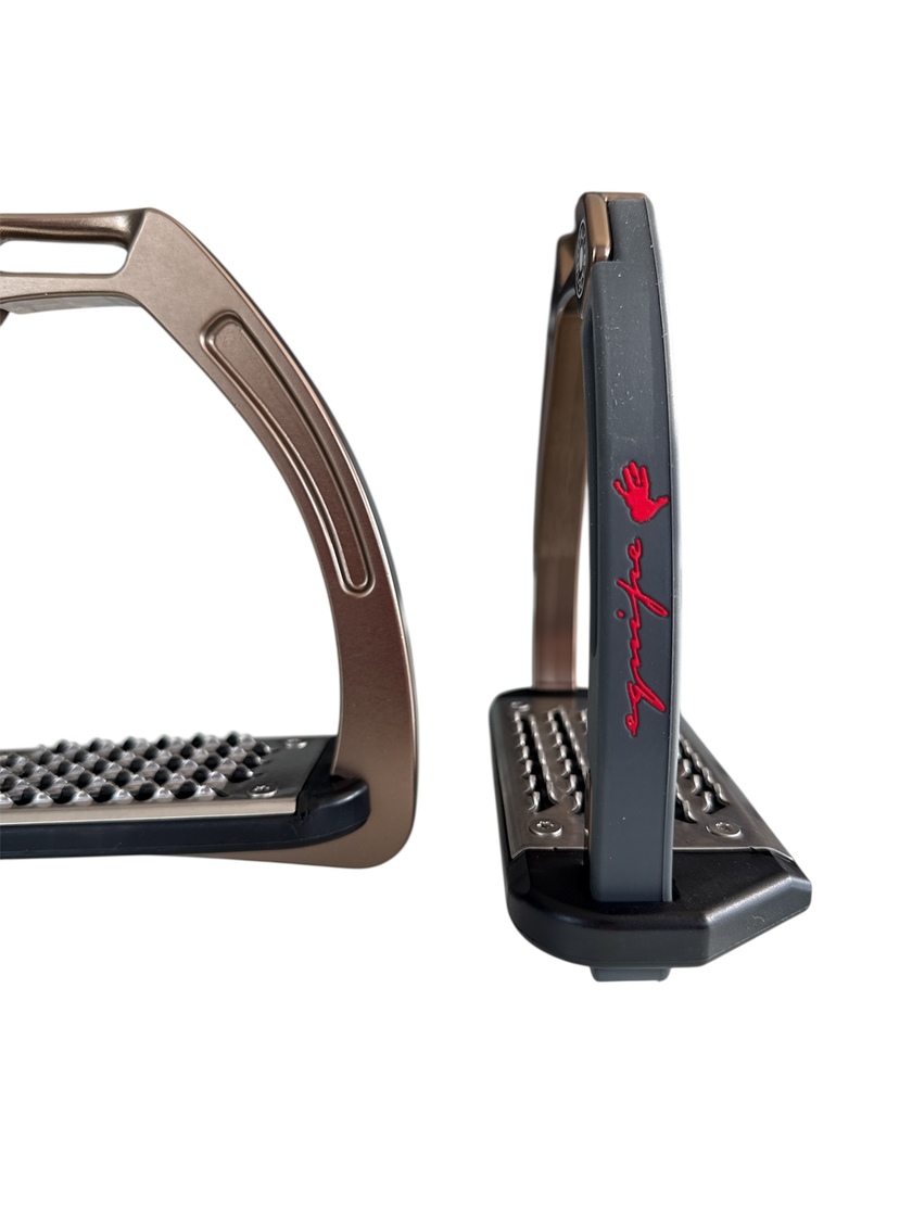 Nylon Balanced Safety Stirrup Brun/Grå Equipe