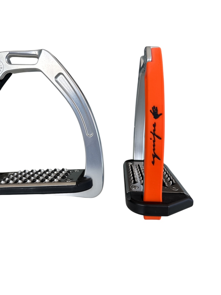Nylon Balanced Safety Stirrup Ljus Titan/Orange Equipe